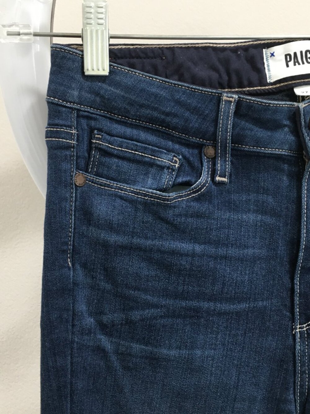 PAIGE Premium Denim Dalia Wash 5 Pocket Logo Hardware HOXTON Ultra Skinny Jeans - Picture 4 of 9